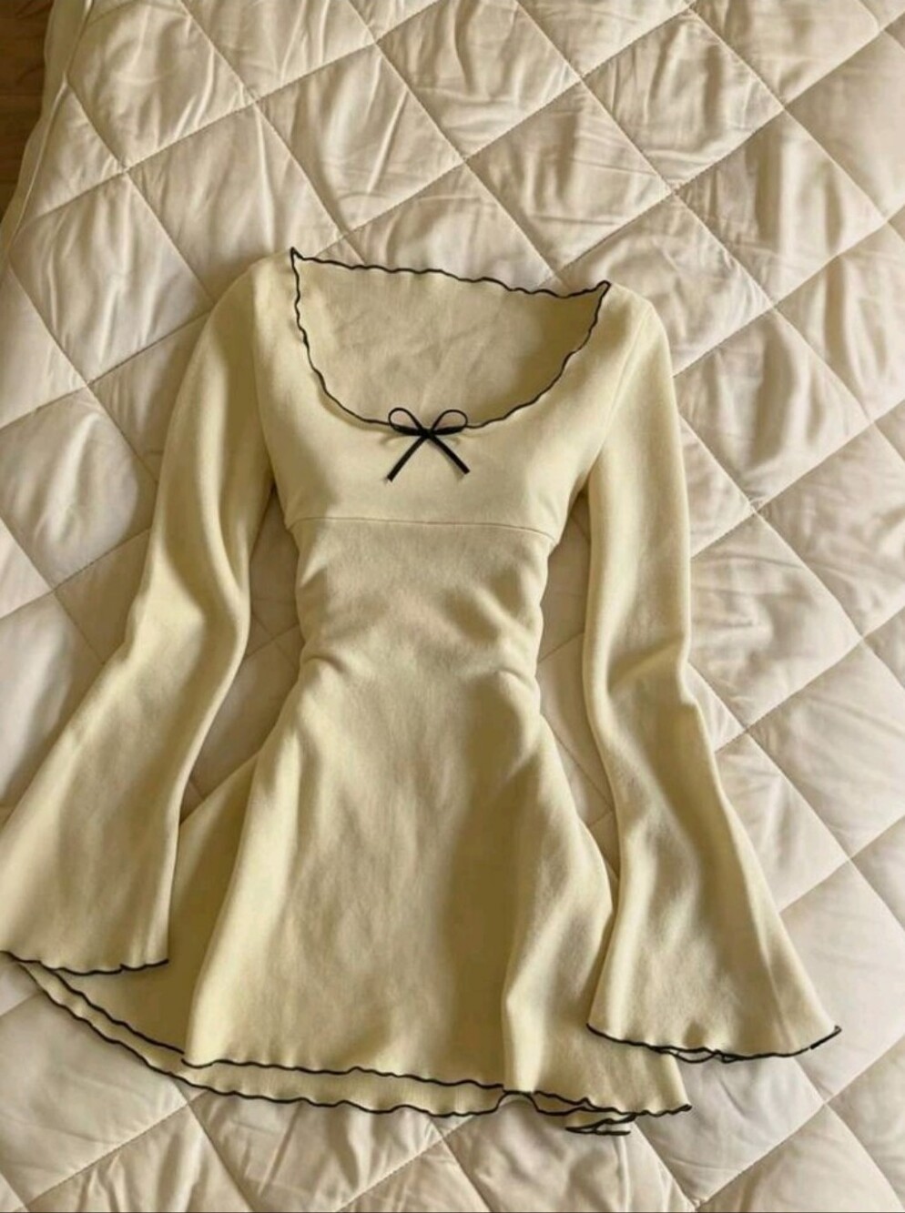 Women's Bow Decor Contrast Color Casual Party & Travel Dress